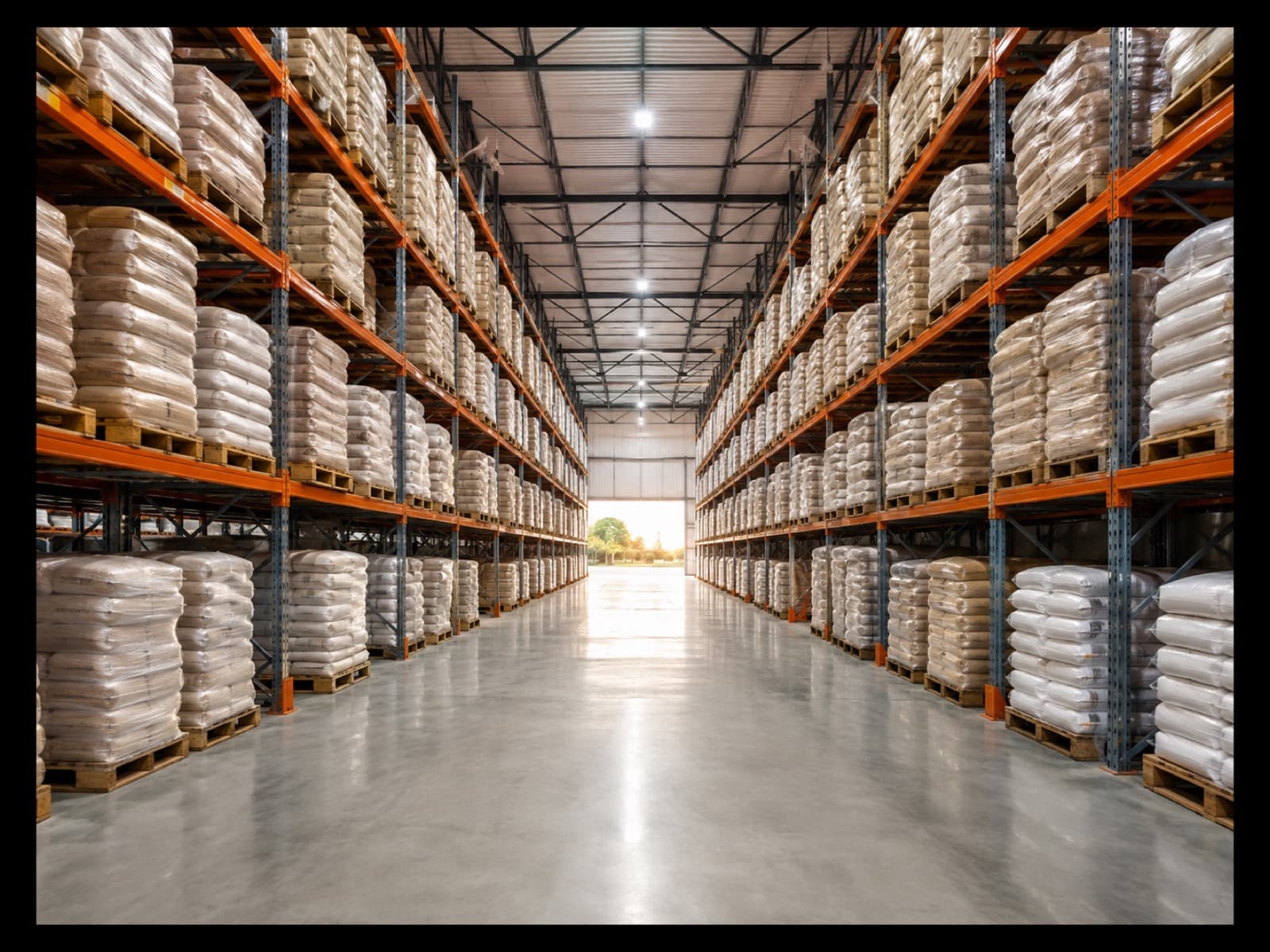 Pallet racking stacked to the roof in a Saudi warehouse
